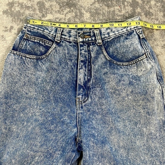 Vintage Rio Bleached Acid Wash High Rise Mom Jeans Straight Leg - Picture 5 of 11